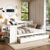 Corner Daybed With Storage Drawers, Desk, Charging Port & Bookcase