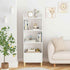 4 Tier Bookcase, Book Display With Safety Restraint, Storage Cabinet For Playroom - White