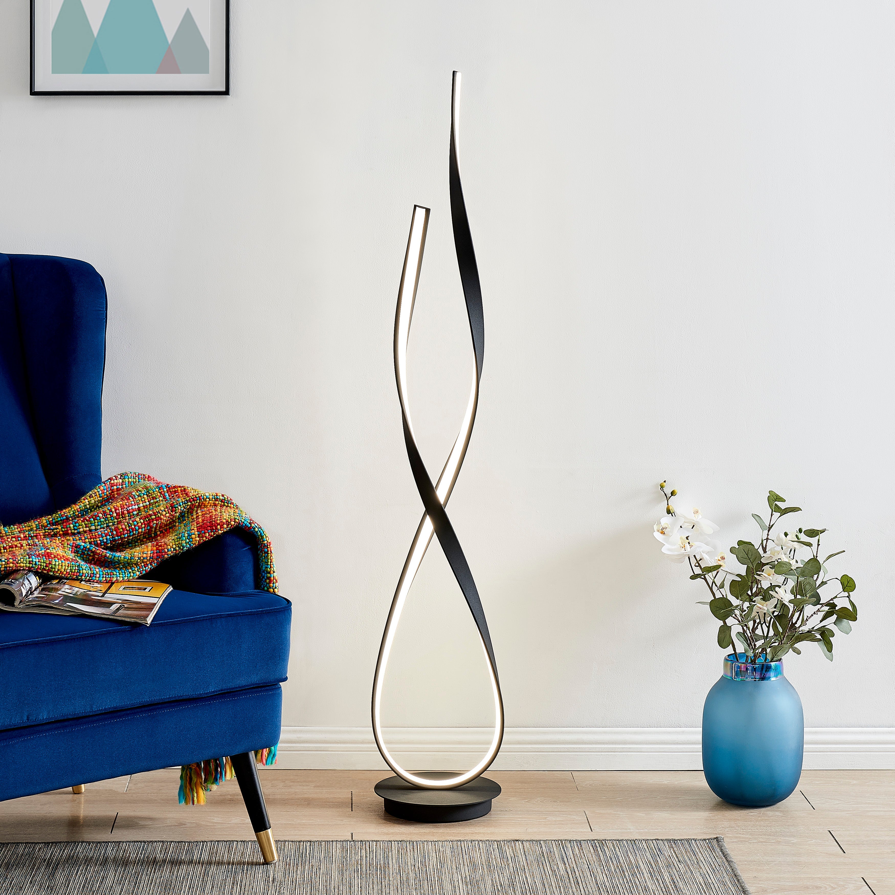 Vienna LED 55" Tall Floor Lamp // Matte Black