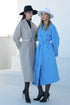 Classic Brushed Cashmere Wool Blend Overcoat in Azure