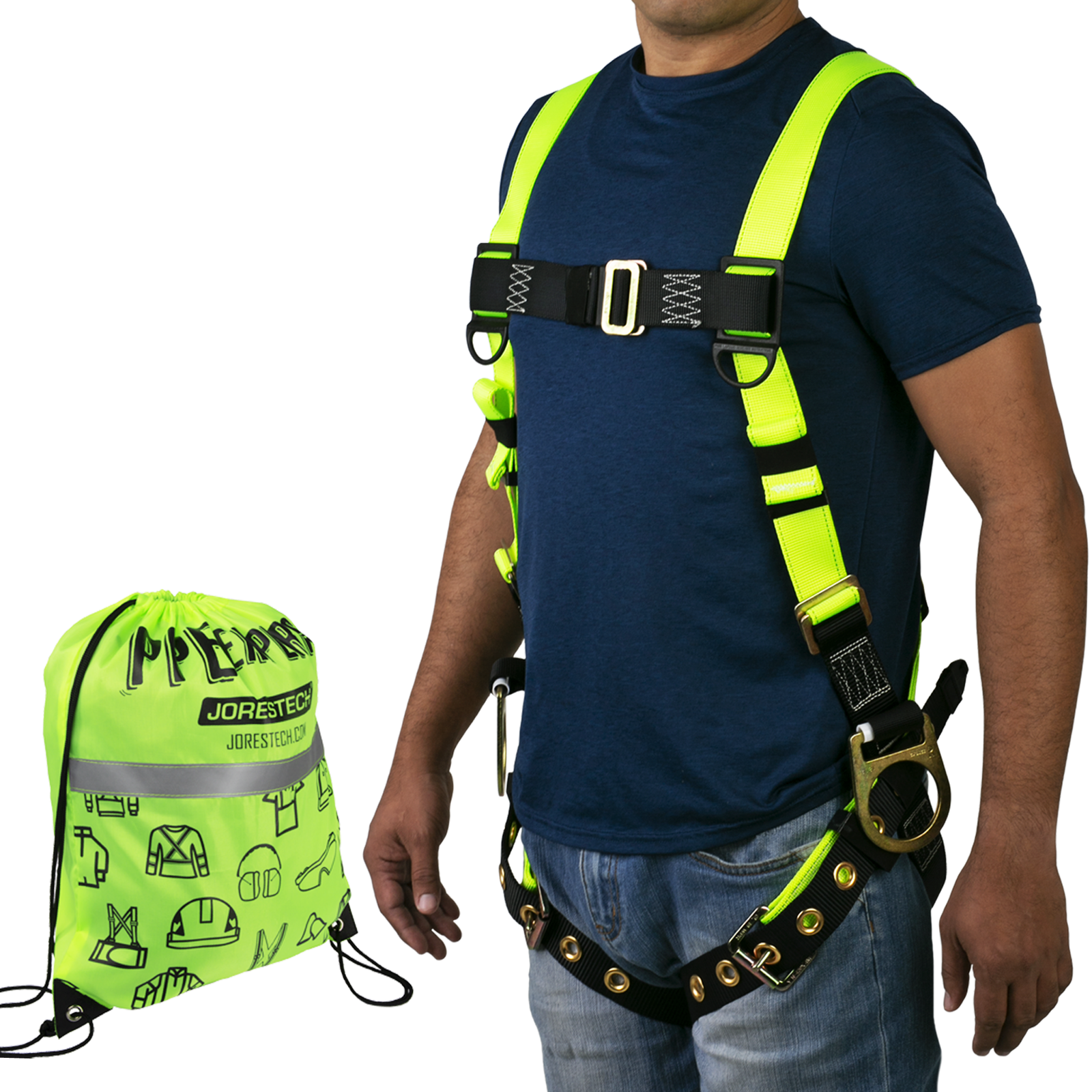3D Fall Protection Safety Body Harness with Grommets