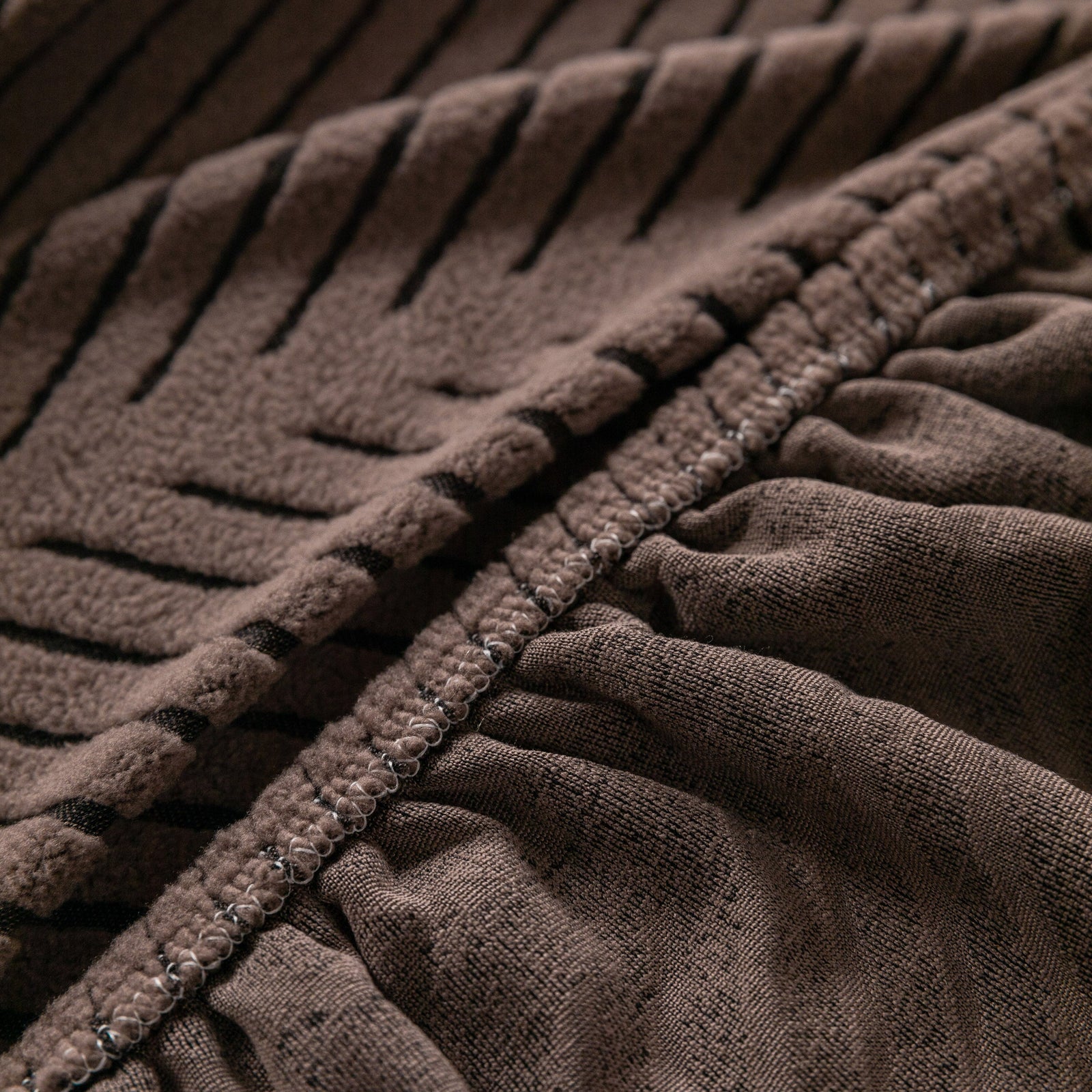 High Stretch Chevron Sofa Cover, Soft Washable Textured Jacquard Slipcover for Couch