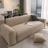 Modern Textured Stretch Sofa Cover, Plush Fleece Sofa Slipcover with 3D Stripe Texture