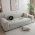 3D Grid Jacquard Sofa Cover, High Stretch Plush Waffle Couch Slipcover with Tie Straps