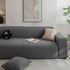 3D Grid Jacquard Sofa Cover, High Stretch Plush Waffle Couch Slipcover with Tie Straps