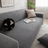 3D Grid Jacquard Sofa Cover, High Stretch Plush Waffle Couch Slipcover with Tie Straps