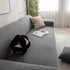 3D Grid Jacquard Sofa Cover, High Stretch Plush Waffle Couch Slipcover with Tie Straps