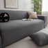 3D Grid Jacquard Sofa Cover, High Stretch Plush Waffle Couch Slipcover with Tie Straps