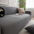 3D Grid Jacquard Sofa Cover, High Stretch Plush Waffle Couch Slipcover with Tie Straps