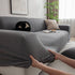 3D Grid Jacquard Sofa Cover, High Stretch Plush Waffle Couch Slipcover with Tie Straps