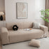 3D Grid Jacquard Sofa Cover, High Stretch Plush Waffle Couch Slipcover with Tie Straps