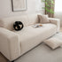 3D Grid Jacquard Sofa Cover, High Stretch Plush Waffle Couch Slipcover with Tie Straps