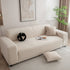 3D Grid Jacquard Sofa Cover, High Stretch Plush Waffle Couch Slipcover with Tie Straps