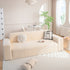 High Stretch Embossed Geometric Slipcover for Couch, Cozy Plush Fleece Couch Cover