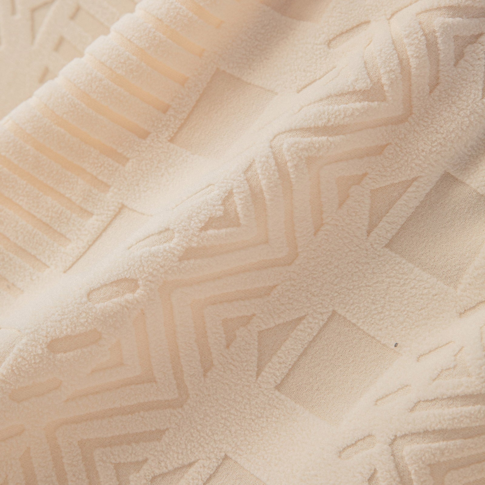 High Stretch Embossed Geometric Slipcover for Couch, Cozy Plush Fleece Couch Cover