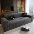 High Stretch Couch Slipcover with Abstract Stripe, Washable Non-Slip Cover for Dogs