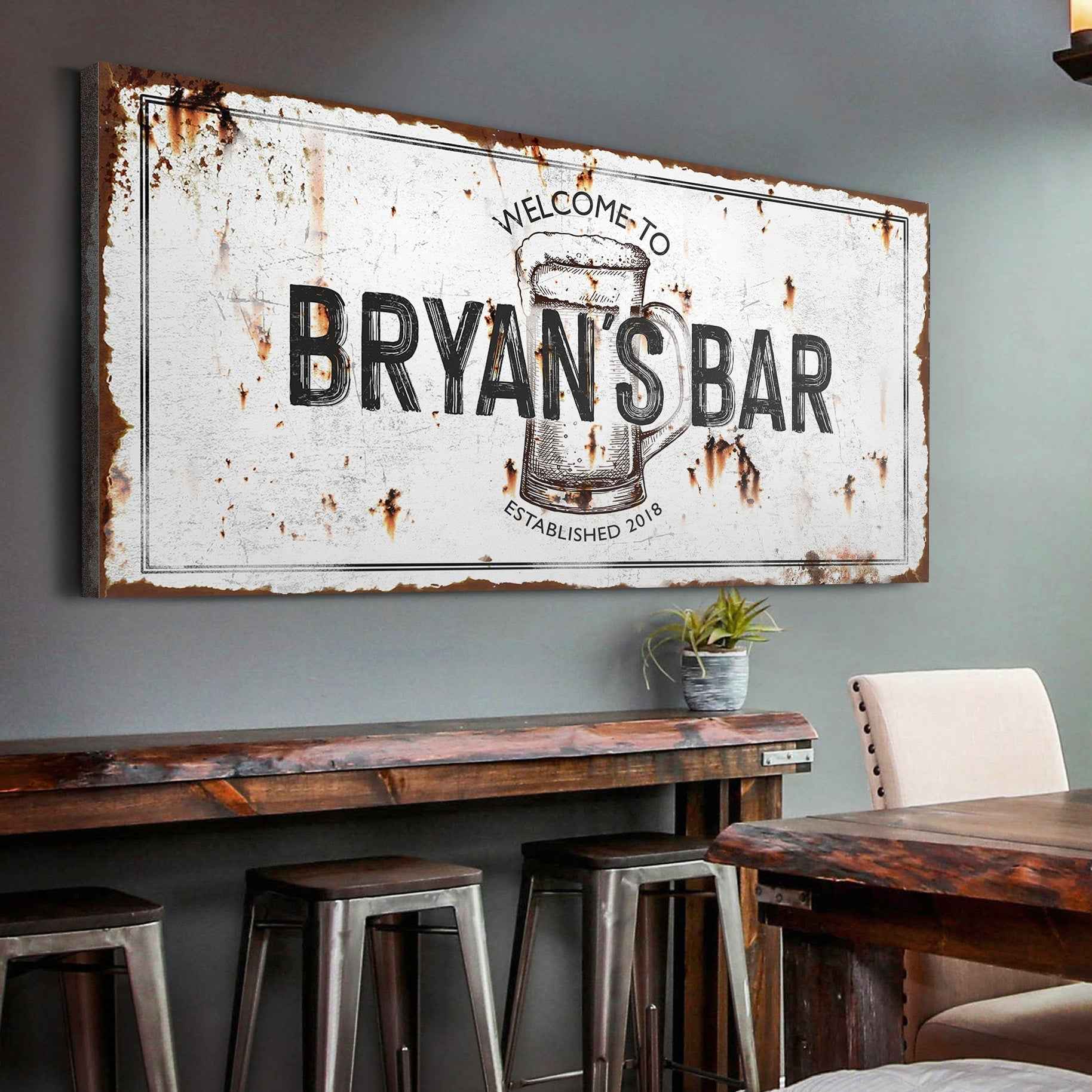 Beer Barrel Bar Sign II