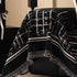 Modern Couch Protector Blanket Woven Chenille Sofa Cover Throw with Artistic Grid