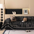 Modern Couch Protector Blanket Woven Chenille Sofa Cover Throw with Artistic Grid