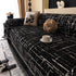 Modern Couch Protector Blanket Woven Chenille Sofa Cover Throw with Artistic Grid