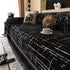 Modern Couch Protector Blanket Woven Chenille Sofa Cover Throw with Artistic Grid