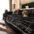Modern Couch Protector Blanket Woven Chenille Sofa Cover Throw with Artistic Grid