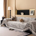 Modern Couch Protector Blanket Woven Chenille Sofa Cover Throw with Artistic Grid