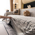 Modern Couch Protector Blanket Woven Chenille Sofa Cover Throw with Artistic Grid