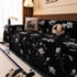 Luxury Thickened Sofa Throw Cover, Decorative Cozy Floral Jacquard Couch Cover Blanket