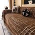 Modern Couch Protector Blanket Woven Chenille Sofa Cover Throw with Artistic Grid