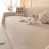 Embossed Leaf Pattern Couch Cover Throw Blanket, Japandi Furniture Cover Protector