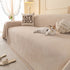 Embossed Leaf Pattern Couch Cover Throw Blanket, Japandi Furniture Cover Protector