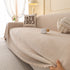 Embossed Leaf Pattern Couch Cover Throw Blanket, Japandi Furniture Cover Protector
