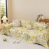 Chenille Throw Blanket Sofa Cover, Abstract Watercolor Couch Cover with Tassel Fringe