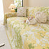 Chenille Throw Blanket Sofa Cover, Abstract Watercolor Couch Cover with Tassel Fringe
