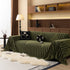 Jacquard Fleece Throw Blanket for Couch Plush Fuzzy Cozy Soft Blankets and Throws for Sofa