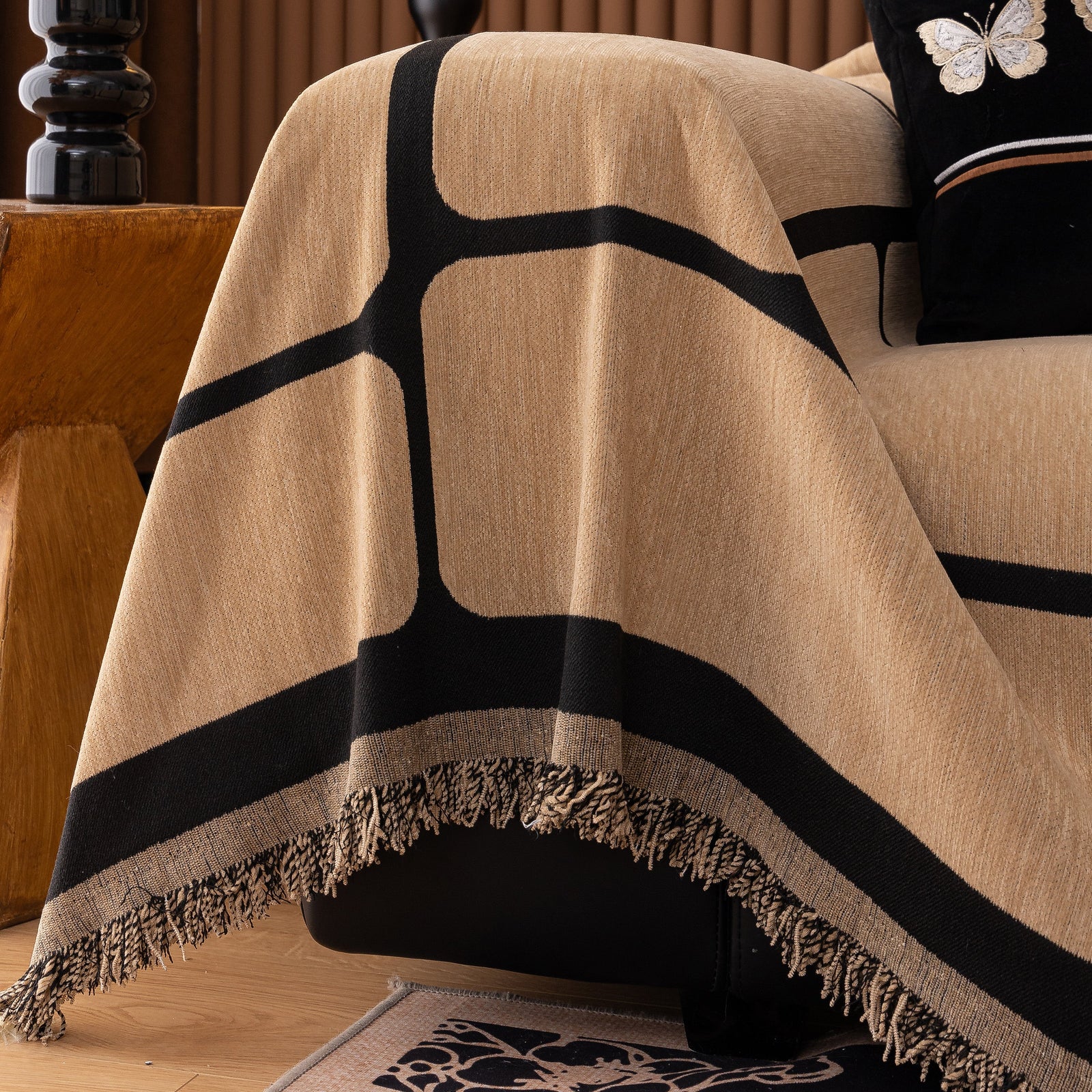 Modern Geometric Sofa Cover Decorative Couch Throw Blanket Furniture Protector