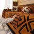 Boho Plush Couch Cover Bohemian Throw Blanket Decor Covers Sofa Chair Furniture Bed