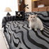 Zebra Striped Chenille Throw Sofa Cover Full-Cover Decorative Furniture Slipcover