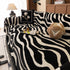 Zebra Striped Chenille Throw Sofa Cover Full-Cover Decorative Furniture Slipcover