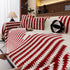 Jacquard Fleece Throw Blanket for Couch Plush Fuzzy Cozy Soft Blankets and Throws for Sofa