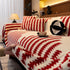 Jacquard Fleece Throw Blanket for Couch Plush Fuzzy Cozy Soft Blankets and Throws for Sofa