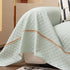 Jacquard Ice Silk Sofa Throw Cover with Gold Trim, Summer Cooling Couch Slipcover