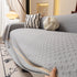 Jacquard Ice Silk Sofa Throw Cover with Gold Trim, Summer Cooling Couch Slipcover