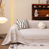 Jacquard Ice Silk Sofa Throw Cover with Gold Trim, Summer Cooling Couch Slipcover
