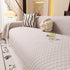 Jacquard Ice Silk Sofa Throw Cover with Gold Trim, Summer Cooling Couch Slipcover