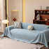 Jacquard Ice Silk Sofa Throw Cover with Gold Trim, Summer Cooling Couch Slipcover