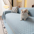 Jacquard Ice Silk Sofa Throw Cover with Gold Trim, Summer Cooling Couch Slipcover