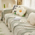 Geometric Radial Striped L-Shape Sofa Cover: Thick, Reversible Furniture Blanket for Kids and Pets
