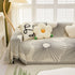 Geometric Radial Striped L-Shape Sofa Cover: Thick, Reversible Furniture Blanket for Kids and Pets